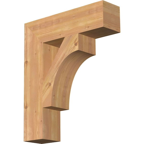 Ekena Millwork Westlake Block Smooth Bracket, Western Red Cedar, 5 1/2"W x 22"D x 26"H BKT06X22X26WTL05SWR - main